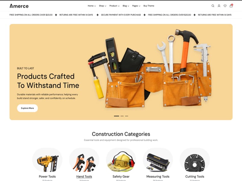 Construction предустановка витрины