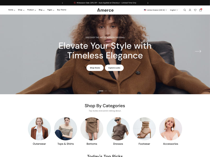 Fashion предустановка витрины