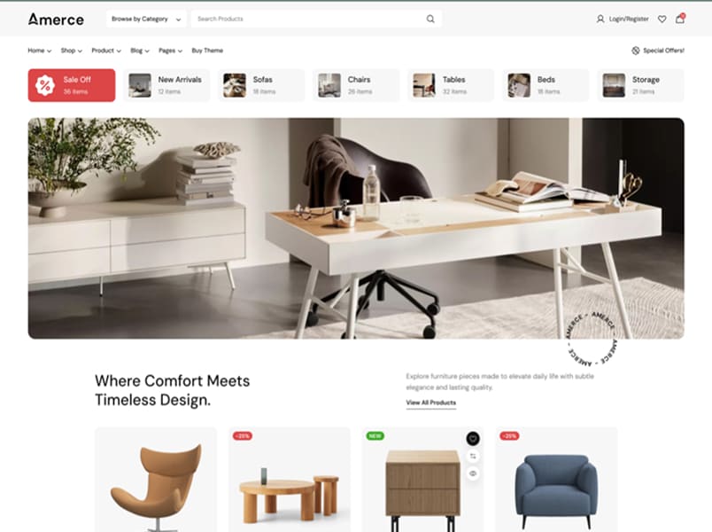Furniture предустановка витрины