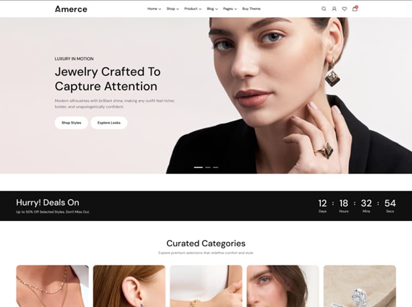 Jewelry предустановка витрины